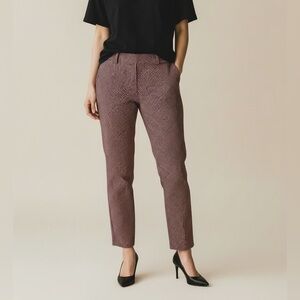 2/$30 LOFT Geometric Checkered Cropped Straight Leg Ankle Pants Slacks